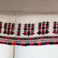 دو عدد پرده قدیمی،سوزن دوزی شده