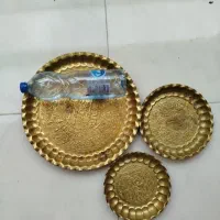 سه عدد سینی برنجه و برنز قدیمی .ت دولت آباد