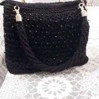 کیف مکرومه  ' قلاب بافی