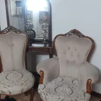 مبل و میزناهار خوری با پارچه ترک چوب راش میز تلویز