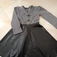 کراپ دامن چرم و پیراهن چرم بچگانه|کفش و لباس بچه|اسفراین, |دیوار