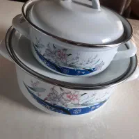 ۲ عدد قابلمه لعابی  گل ابی درحد نو