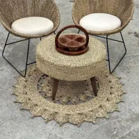 میز صندلی حصیری