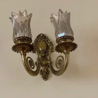 لوستر برنز طرح گل|لوستر و چراغ آویز|تهران, نیروی دریایی|دیوار