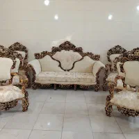 مبل سلطنتی 9نفره پنچشیری تمام چوب راش با جلو مبلی|مبلمان خانگی و میز عسلی|تبریز, |دیوار