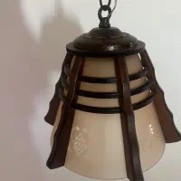 ساعت دو رو و لوستر چوبی|لوستر و چراغ آویز|پردیس, فاز ۲|دیوار