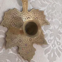 گلدان مسی و جاشمعی برنجی