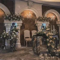 ورودی طراحی باغ عروس آلاچیق آبنما ستون