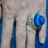 انگشتر سه پوست باباقوری آبی
