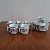 فنجون قهوه خوریهای قدیمی گلسرخی جعبه رولت خوری|کلکسیون اشیاء عتیقه|تهران, مسعودیه|دیوار