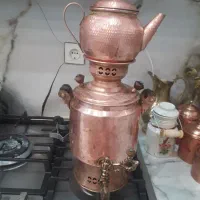 کتری سماری مسی بهراه قوری
