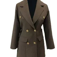 مانتو شلواری اداری رنگ نسکافه ای