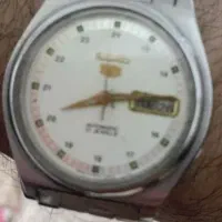 ساعت   سیکو ۵ قدیمی  سفید  شبنما