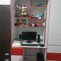 قفسه کتاب ومیزکامپیوتر ام دی اف