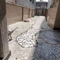 لاشه چینی کف سازی سنگ فرش موزاییک کاری|خدمات پیشه و مهارت|رشت, صفاری|دیوار