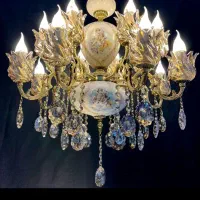 لوسترماهلین برنجی.سرامیکی/8+8/شعله برنجKby light66