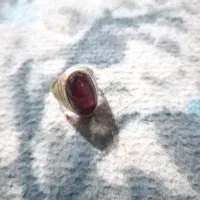 انگشتر یاقوت و عقیق زرد