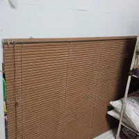 پرده کرکره فلزی نقره ای و قهوه ای