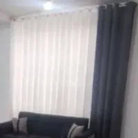 پرده خوشکل سفید وطوسی جدا