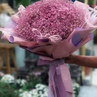 دسته گل  رز و ژیپسوفیلیا|گل و گیاه طبیعی|تهران, نیروی هوایی (پیروزی)|دیوار
