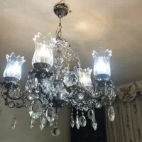 لوستر پنج شاخه تمام برنز سنگین وزن