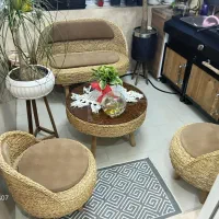 ست کامل میل ۴نفره حصیری