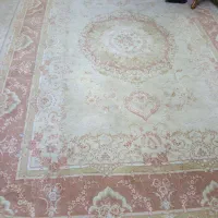 فرش ماشینی ۹ متری کرم گل بهی