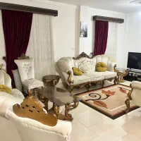 مبل ۱۰نفره کلاسیک سفید طلایی