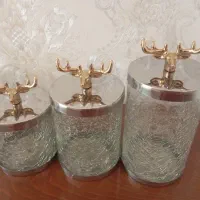 آجیل و شکلات خوری استوانه‌ای با طرح گوزن