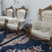 یکدست مبل ۷نفره چوب یک عددبوفه میزتلویزیون|مبلمان خانگی و میز عسلی|تهران, شهرک رضویه|دیوار