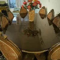 میز غذاخوری 8 نفره چوب تراشکاری|میز و صندلی غذاخوری|تهران, آذربایجان|دیوار