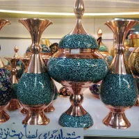 شکلات خوری و گلدان مس و پرداز اصفهان|صنایع دستی و سایر لوازم تزئینی|تهران, جنت‌آباد مرکزی|دیوار