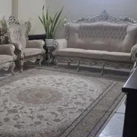 یک دست مبل استیل هفت نفره با بوفه