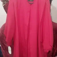 مانتو زرشتی قرمز زنانه جلو باز