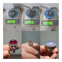 نقره ضایعات انگشتر با نگین معدنی خوب قیمت خوب