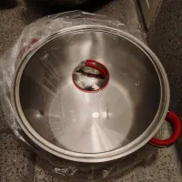 قابلمه استیل nasa سایز ۳۲ و تابه سایز ۲۸