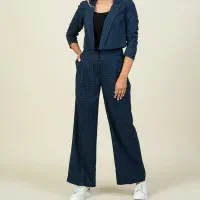 شلوار پارچه ای سرمه ای تولیکا سایز ۴۴