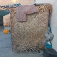 تخت آهنی با سایبان حصیری|تخت و صندلی بچه|دزفول, |دیوار