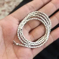 زنجیر نقره دونه برنجی