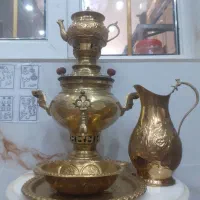 سماورذغالی برنجی برنزی اصل کاملن سالم استفاده نشده