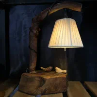 آباژور چوبی طرح مرغ آمین/شبخواب/کادویی/دکوری