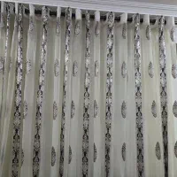 پرده پذیرایی در حد نو ابریشم خارجی همراه با آستر|پرده، رانر، رومیزی|بندرعباس, |دیوار