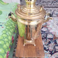 یک سماور استوانه ای روسی به شرط پلمپ|کلکسیون اشیاء عتیقه|سقز, |دیوار