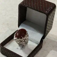 انگشتر نقره عقیق سرخ یمنی