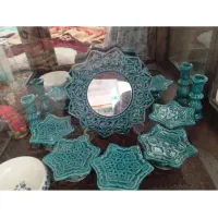 هفت سین سفالی طرح فیروزه ای