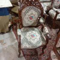 مبل سلطنتی ۹نفره ابر پارچه تعویض شد نو کارگاه مبل|مبلمان خانگی و میز عسلی|تبریز, |دیوار