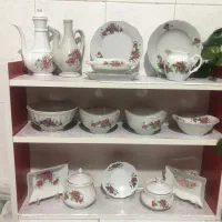 ظروف پذیرایی گل سرخی قدیمی|ظروف سرو و پذیرایی|ساری, |دیوار