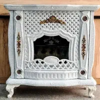 بخاری گازی 37هزار شومینه دو رنگ سفیدومشکی نوآکبند|بخاری، هیتر، شومینه|سمنان, |دیوار