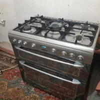 اجاق گاز تمام استیل دو فر یکی برقی یکی گازی