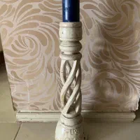 شمعدان چوب کنده کاری شده کار دست مالزی